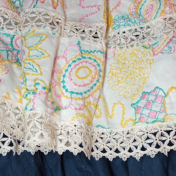 Milly New York embroidered tier skirt size 4 - Picture 7 of 9